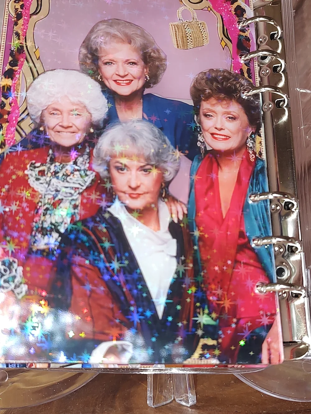 New! A6 Size Golden Girls Acrylic Shaker Photo Notebook